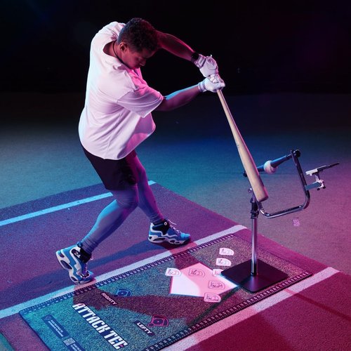 Attack Mat - Premium Baseball & Softball Batting Mat with Optimal Contact Point Guide | Ideal for Hitting Instructors