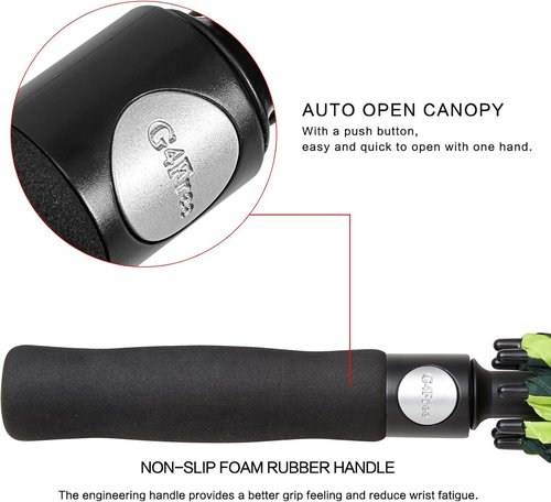 G4Free Golf Umbrella - Extra Large 72 Inch Double Canopy | Windproof & Waterproof Design