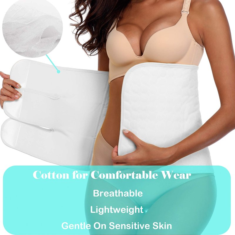 PAZ WEAN Abdominal Surgical Binder Wrap for Stomach Post Surgery Compression C section Postpartum Support Recovery after Hysterectomy Belly Band