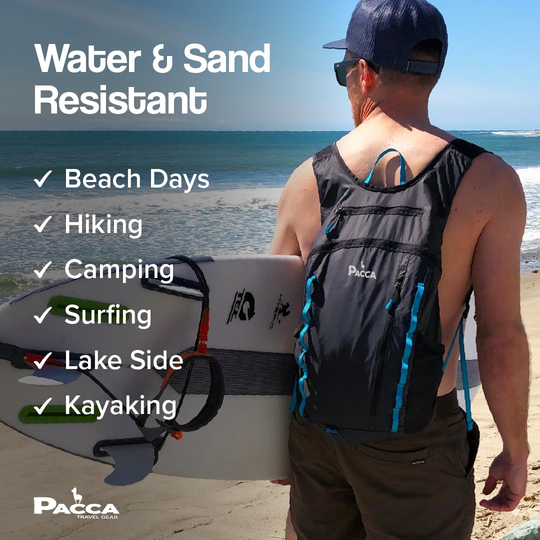 Pacca Onda 20L Packable Lightweight Foldable Backpack for Travel, Camping, Outdoor, Hiking Pocket Backpack (Blue)