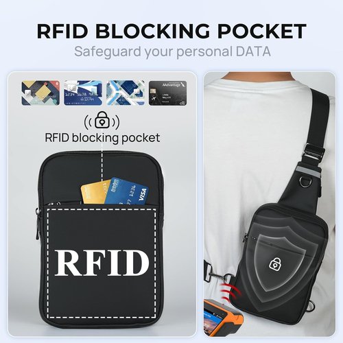 BROADREAM Mini Sling Bag - Waterproof RFID Crossbody Backpack for Hiking & Travel | Unisex Design