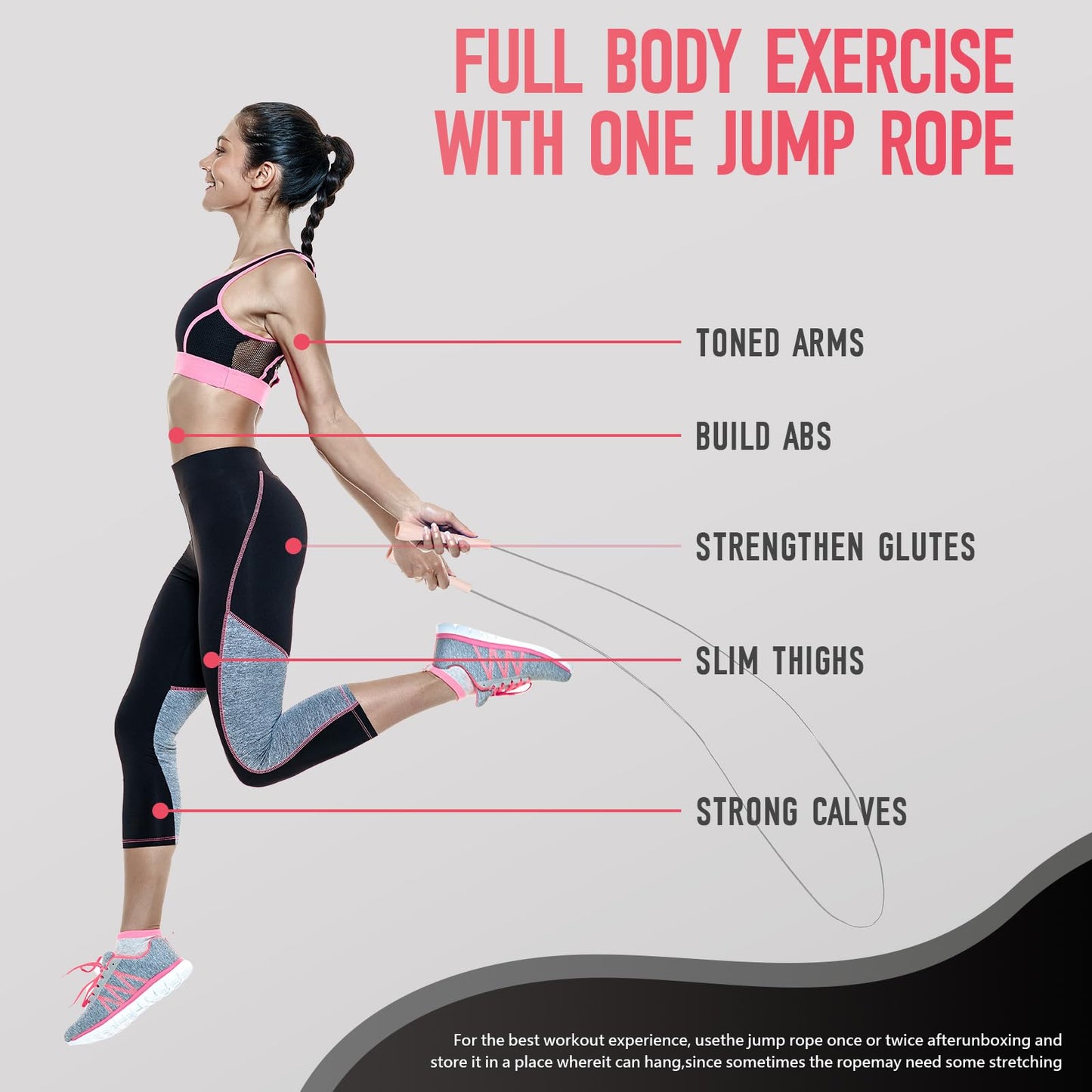 CINDALOG 2 Pack Jump Rope for Kids, Lightweight Adjustable Jump Rope for Fitness, Tangle-Free Skipping Rope Speed Jumping Rope for Women Men, 2-Color
