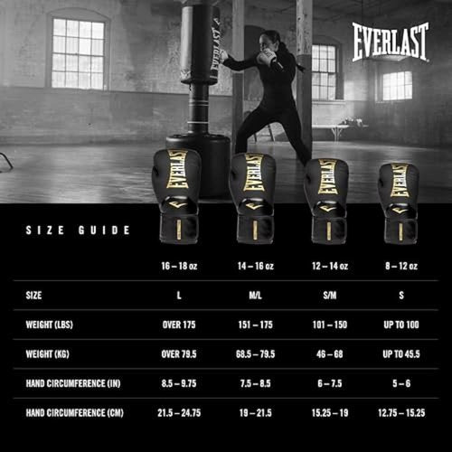 Everlast Elite 2 Boxing Gloves - Premium Protection & Comfort | Adjustable Fit, Black