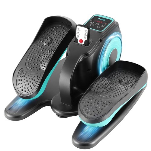AODI Under Desk Elliptical Machine, Leg Exerciser for Seniors Adults, Adjustable Speeds Elliptical Trainer with Remote, Quiet & Portable Mini Seated Pedal Exerciser for Home Office Use