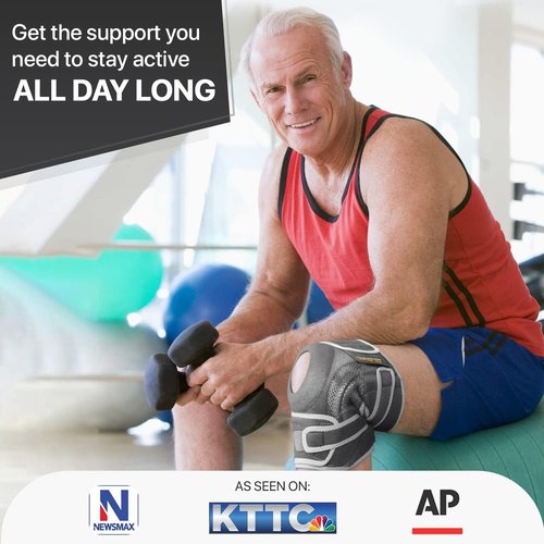 Dr. Brace Elite Knee Brace - Maximum Pain Support with Side Stabilizers & Gel Pads | Medium Moon Color