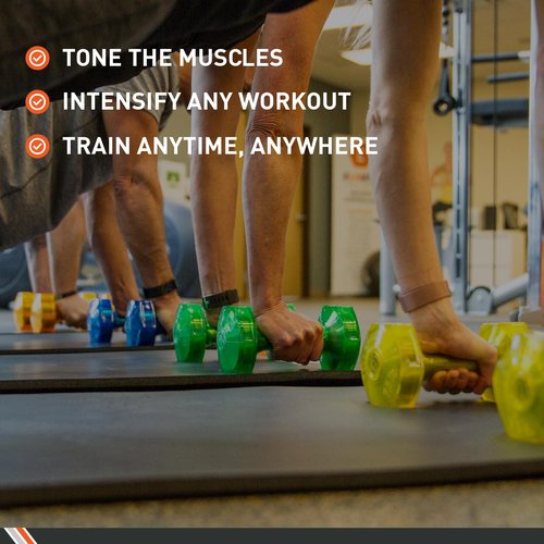 Body Sport Urethane Aerobic Dumbbells, 7.5 lb. (2-Pack) - Premium Hand Weights with Solid Steel Core & Ergonomic Gel Coating for Fitness Training & Strength Building
