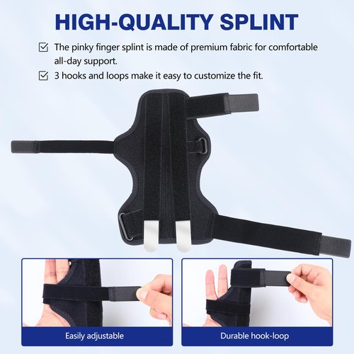 Cozyhealth Boxer Finger Splint Brace, Supports Pinky, Ring, Knuckles - Right or Left Adjustable Metacarpal Hand Brace, Straightening for Trigger Finger, Injury, Fracture, Broken, Tendonitis (9 inch)