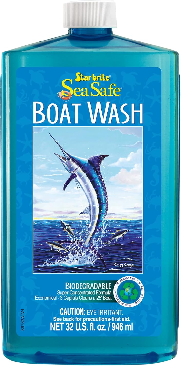 STAR BRITE Sea Safe Boat Wash - Super Concentrated Formula for Gentle Dirt Removal - Safe for All Surfaces