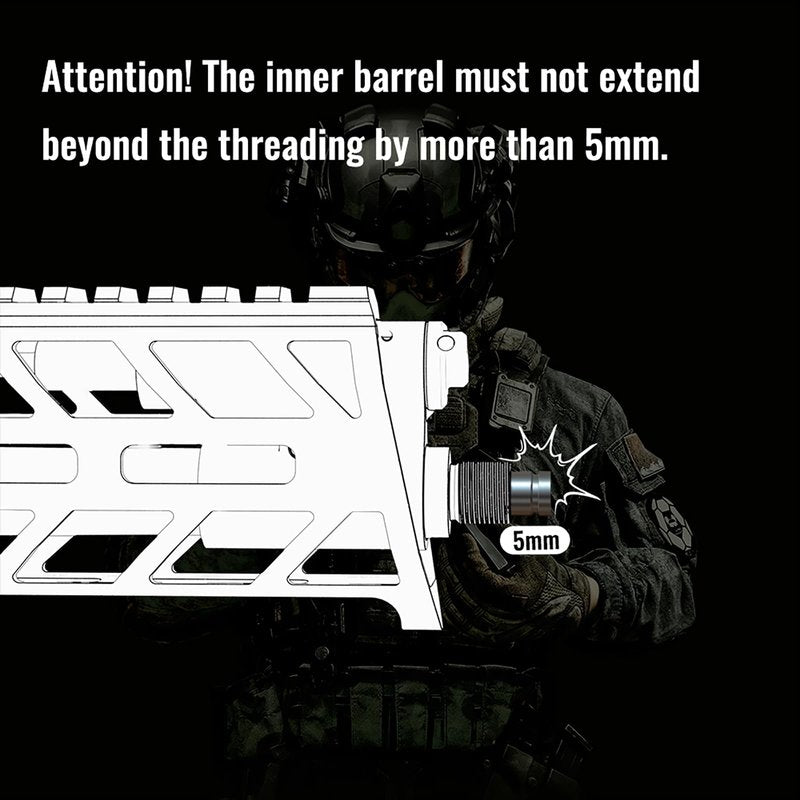 T238 Airsoft Tracer Unit 14mm CCW, Storm Tracer Unit, Spitfire Tactical Muzzle Flash Simulator for Airsoft and Gel Blaster