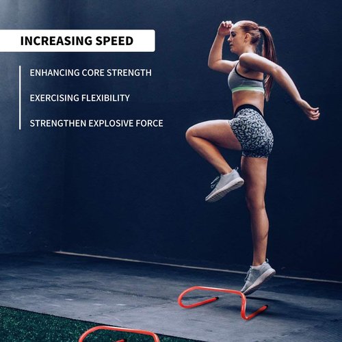 ASENVER 12 Hurdles Training Speed Agility Training Durable with 10 Marker Cone
