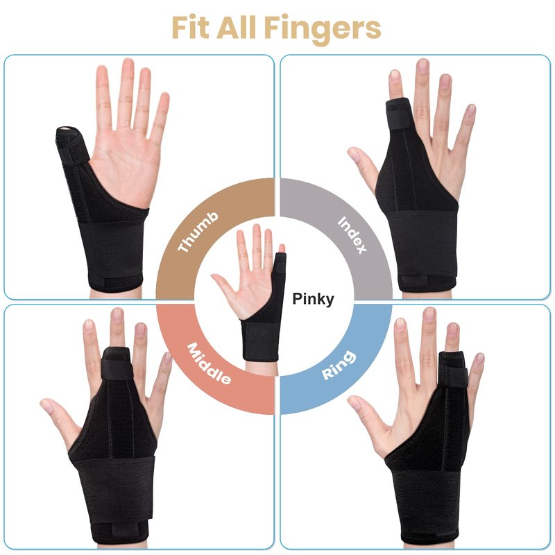 EDNYZAKRN Trigger Finger Splint, Pinky Finger Splints for Broken Fingers, Little Finger Brace Wrist Support for Carpal Tunnel Arthritis Tendonitis