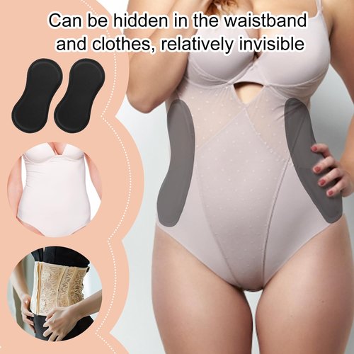 Lyreh 2pcs Abdominal Side Compression Boards, 11.81x5.51x0.47in Sponge Material Lipo Foam Lateral Protectors for Post Surgery Recovery Waist Filling Skin Anti-Sagging(Black)
