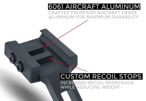 Monstrum H-Series Offset Picatinny Scope Rings | 1 inch Diameter