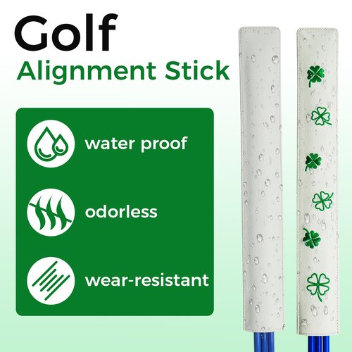 Golf Alignment Stick Cover Case Holder Hold at Least 3 Sticks Lucky Clover Pattern Design