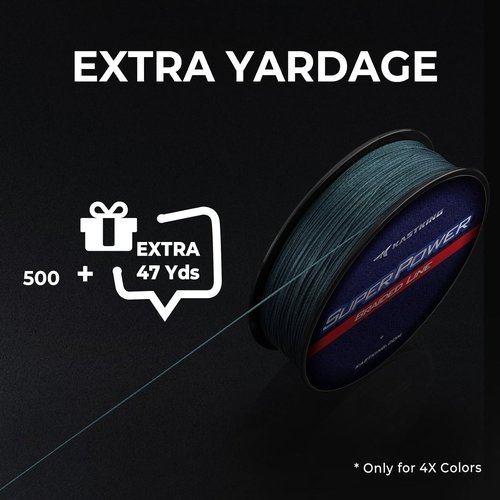 KastKing SuperPower Braided Fishing Line - Abrasion Resistant, Zero Stretch, Smaller Diameter - Essential Gear for Anglers!