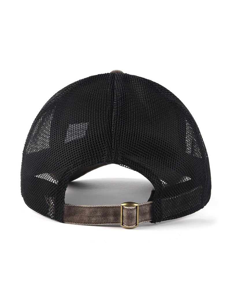 Zylioo XXL Oversize Trucker Hat, Large Cooling Mesh Back Cap, Adjustable Washed Faded Baseball Cap for Big Heads