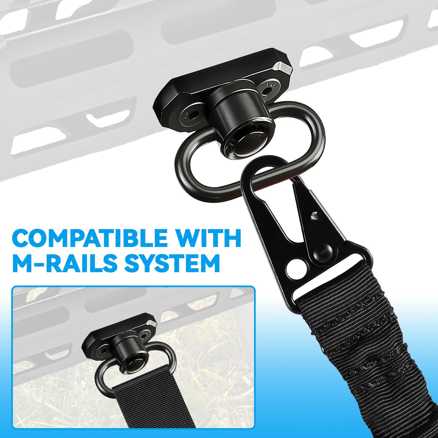 Two Point Sling Swivel Mount,1.25" Traditional QD Sling Mounts for M-Rails
