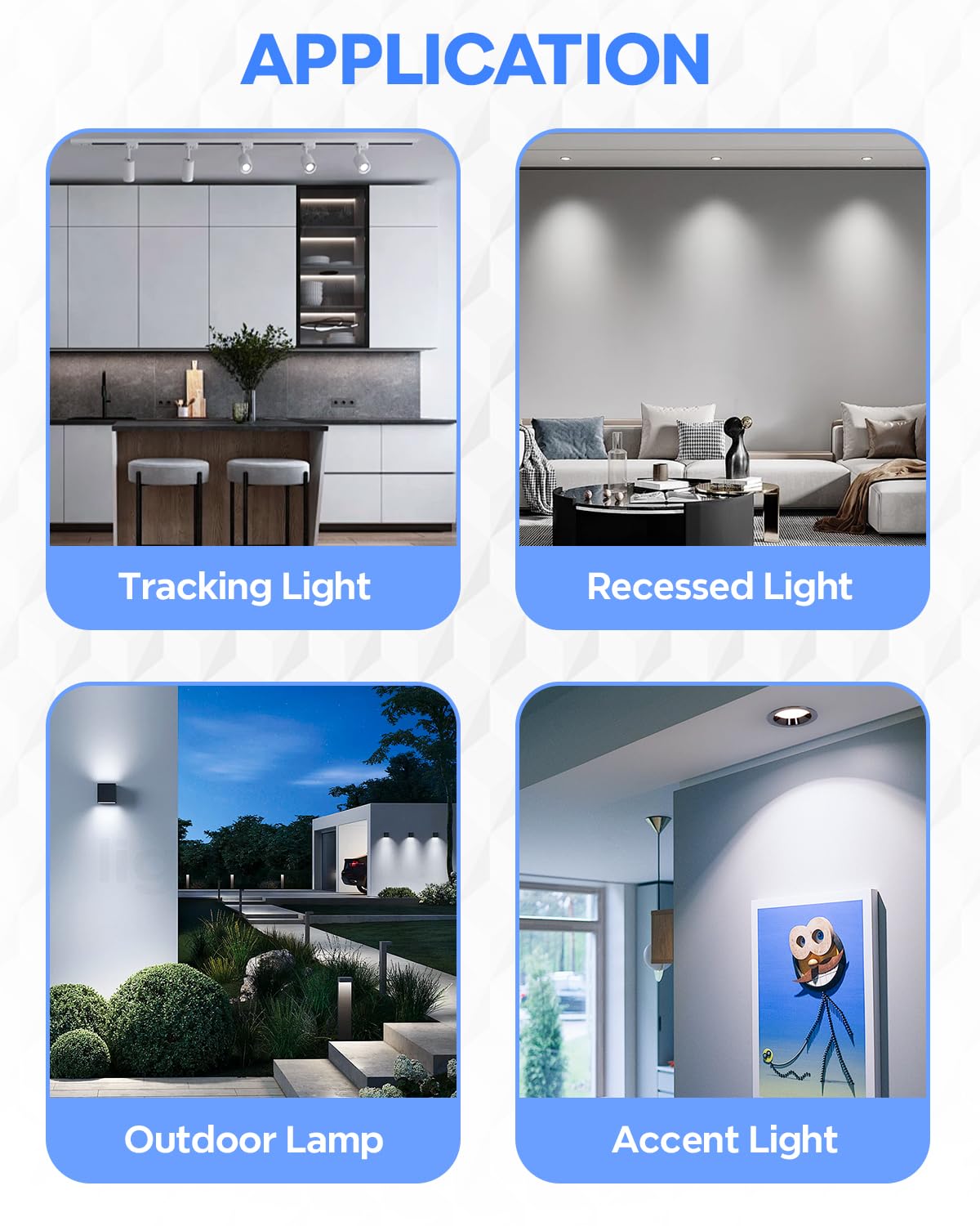 TobeBright GU10 LED Range Hood Light Bulbs 6W,5000K Daylight White Kitchen Light 50W Halogen Bulb Replacement,Dimmable GU10 Appliance Bulb for Recessed Track Lighting,Ceiling Light,Range Hood-2Pack