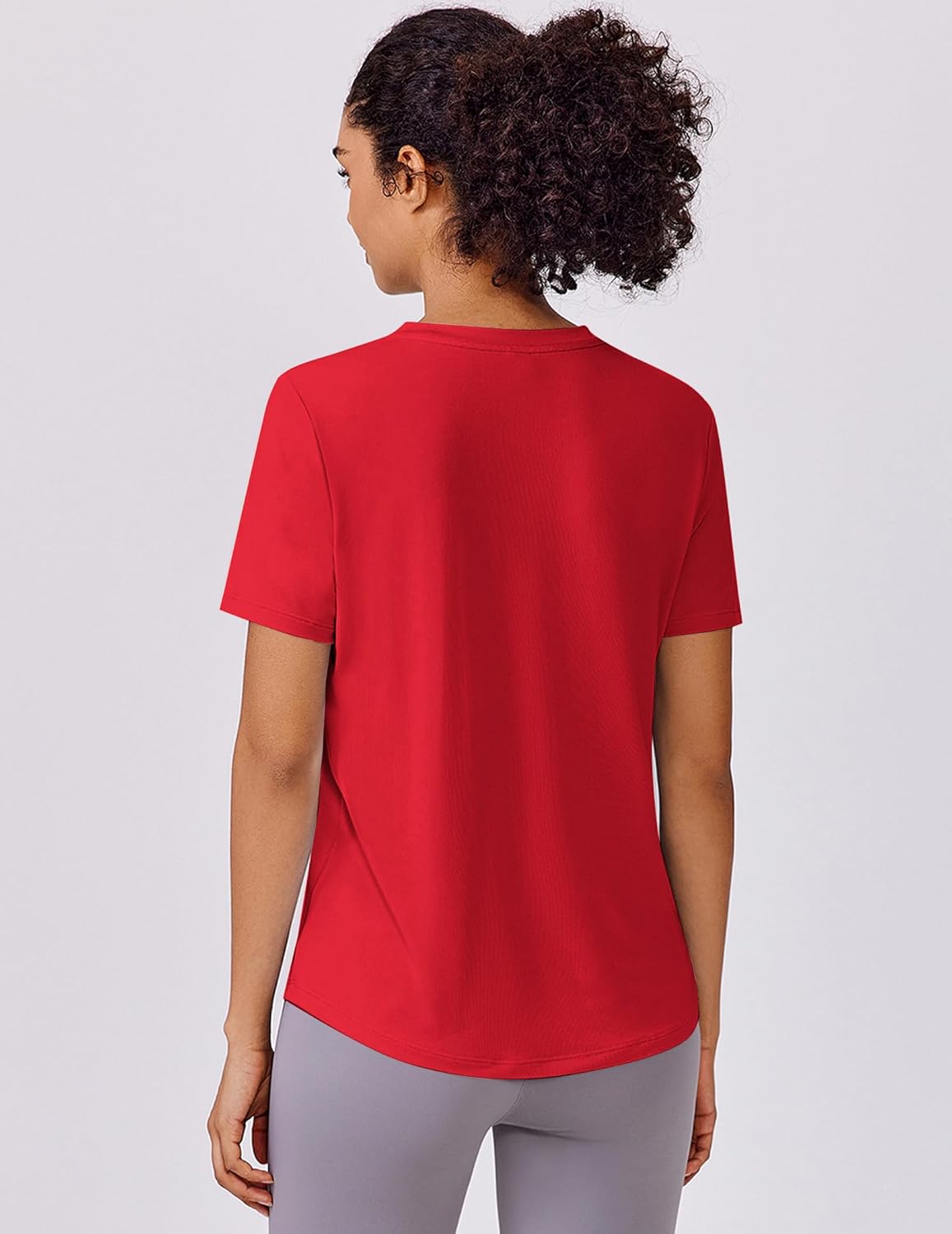 PINSPARK Soft Workout Tops for Women - Quick-Dry Athletic Tee with UPF 50+ Sun Protection | Ideal for Running & Hiking