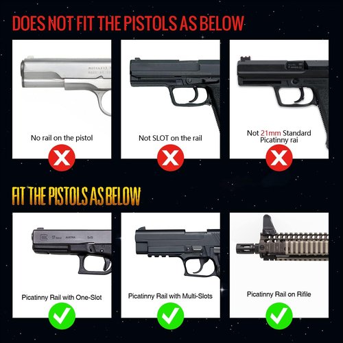 Defentac Laser Sight for Pistol/Handgun, Magnetic Rechargeable Beams for Guns W/a Rail, Compatible with Taurus G2C G3 G3C
