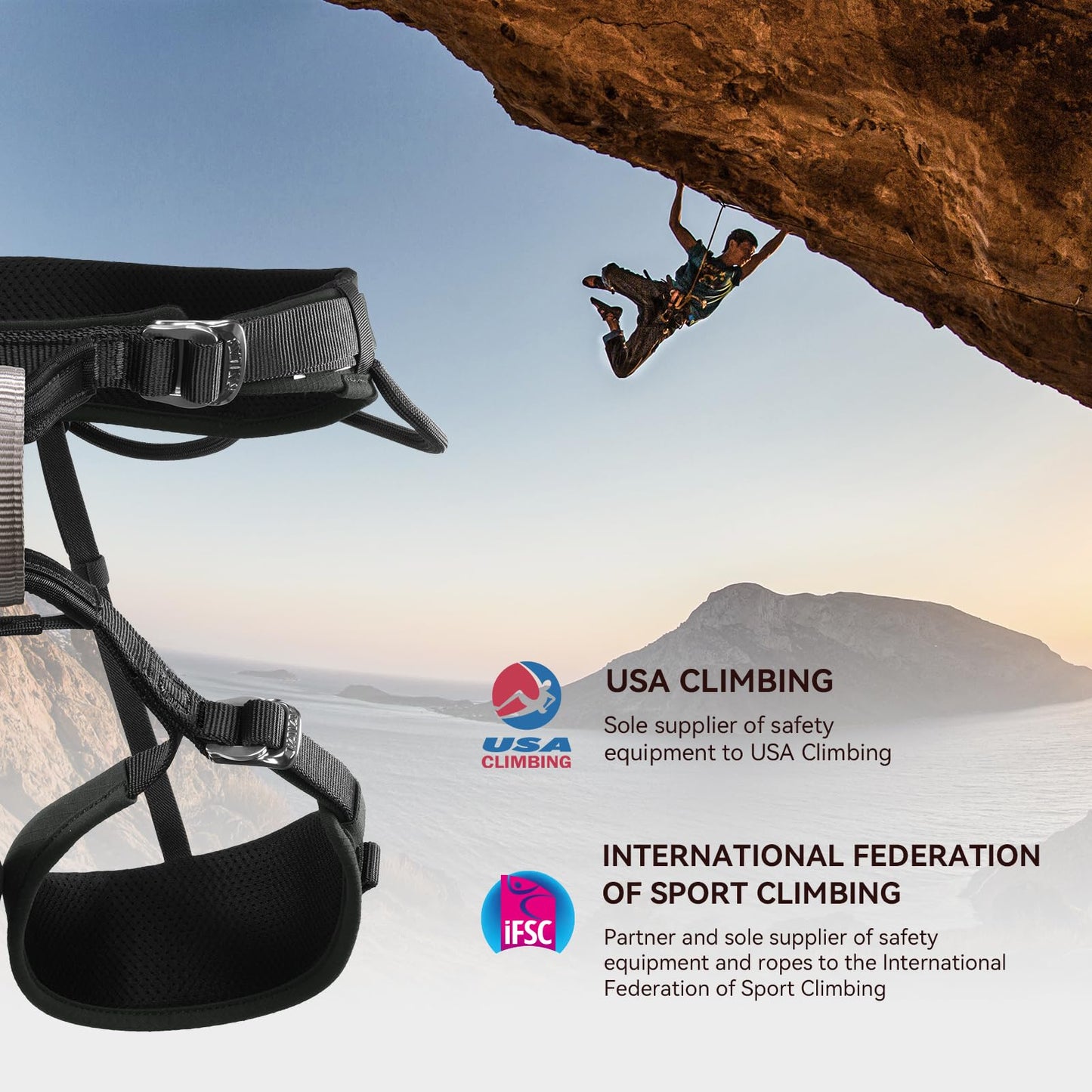 KAILAS B4 Rock Climbing Harness Men Roofing Harness Safety Belt Climbing Gear Adjustable Mountaineering Lightweight