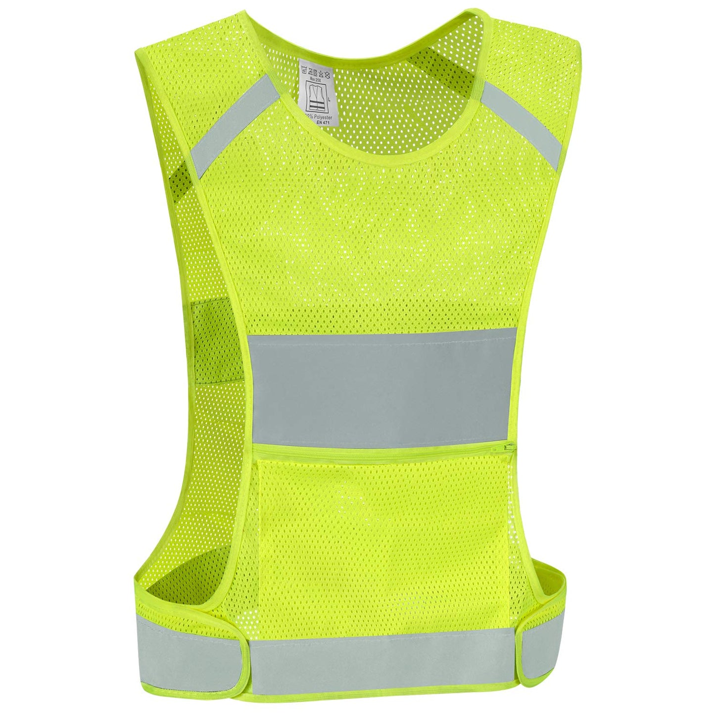 IDOU Reflective Vest Safety Running Gear with Pocket,High Visibility for Running,Biking,Walking,Women & Men
