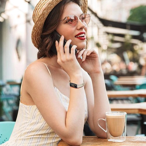 Leather Band for Fitbit Inspire 3/2/1 Bands Adjustable Sport Replacement Straps for Women & Men