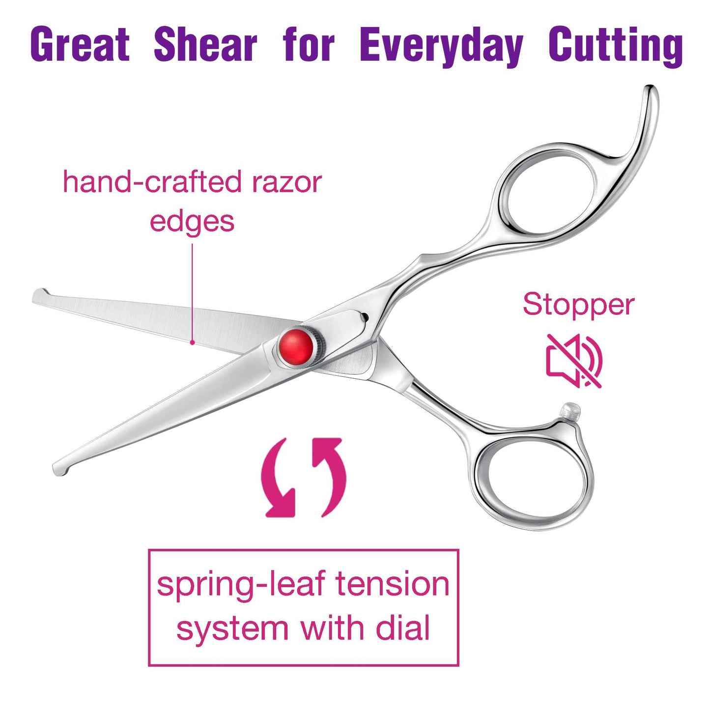 6" Kids Hair Cutting Scissors Shears Safety Rounded Tips Kids Haircut Scissors for Children Baby Toddler Girls Boys Japanese Stainless Steel Silver Gift Dragon Creek