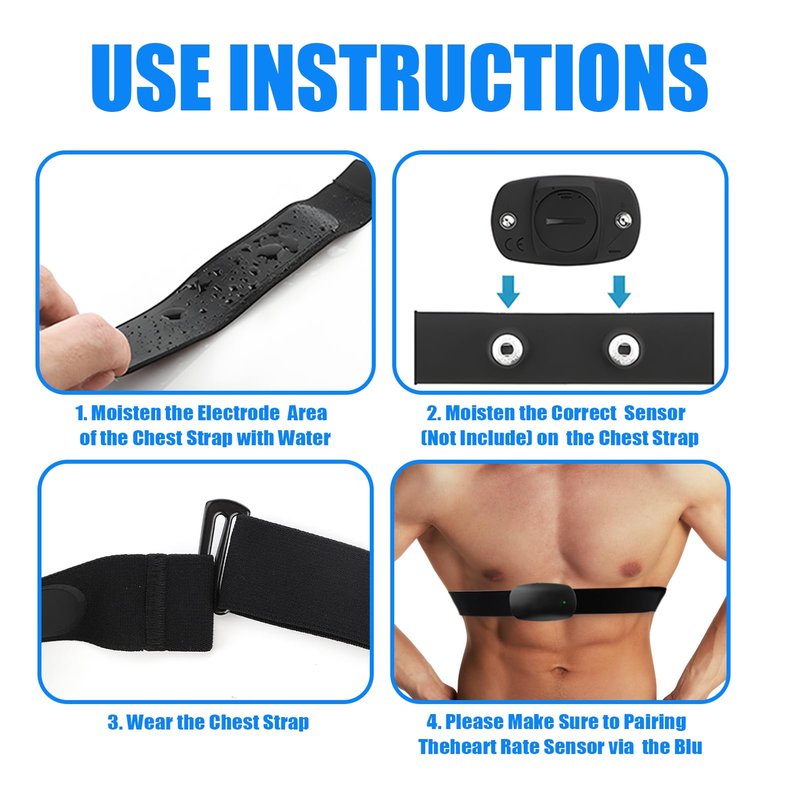 2 Pack Heart Rate Monitor Chest Band for Polar H10 H9 H7, Adjustable Waterproof Soft Replacement Chest Strap Compatible with Polar Wearlin Garmin Dual Running HRM (Black Length 25.6"-37.4")