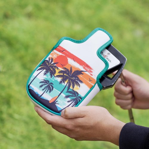 LZFAN Golf Putter Cover Half Mallet Golf Club Head Covers Protector Magnetic Closure for Scotty Cameron Taylormade Odyssey Club Headcover Coco