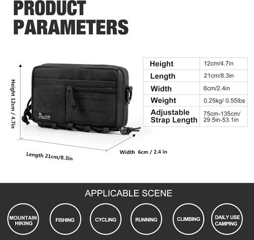 Mardingtop Tactical Molle Utility Pouch - Small EDC Tool Organizer Bag in Durable 600D Cordura