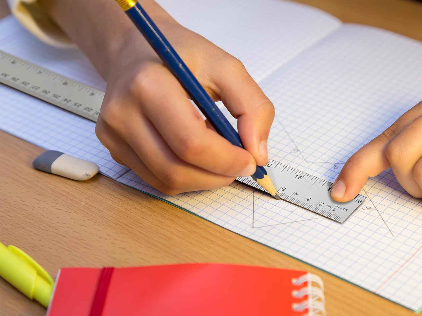 Metal Ruler with Cork Backing, 18 Inch Stainless Steel Rulers 18 Inch Metal Ruler 2 Pack - Imperial and Metric - Non-Slip Prevent Ink Leakage - for School Office Engineering Tools