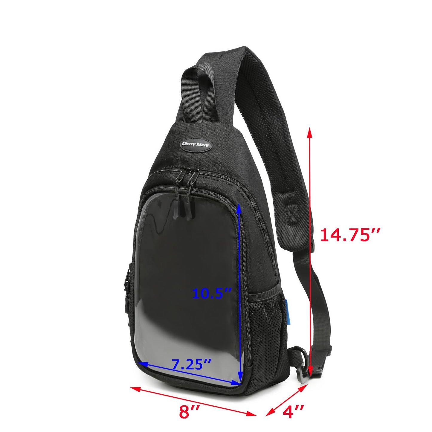 CHERRY SAUCE Kawaii Oxford Ita Bag Pin Display Chest Pack Shoulder Bag Sport Backpack Hiking Daypack