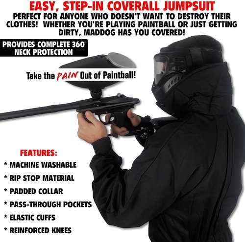 Maddog Tactical Coverall Jumpsuit - Durable Rip Stop Fabric for Paintball | Comfortable Fit