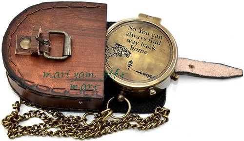 So You Can Always Find Your Way Back Home”, Camping Compass Engraved with Gift Compass for Birthday, Anniversary, Graduation Day, Valentine’s Day, Baptism Gifts, Inspirational Gift
