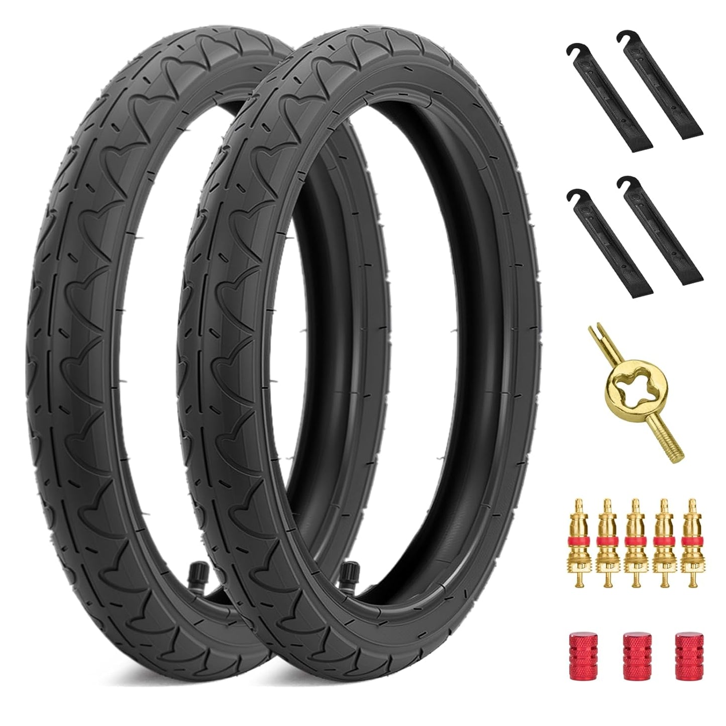 BOB Stroller | Rear 16x1.75/2.125 Tires & Tubes - Durable Fit for Revolution SE & Duallie Jogging Strollers (2 Sets)