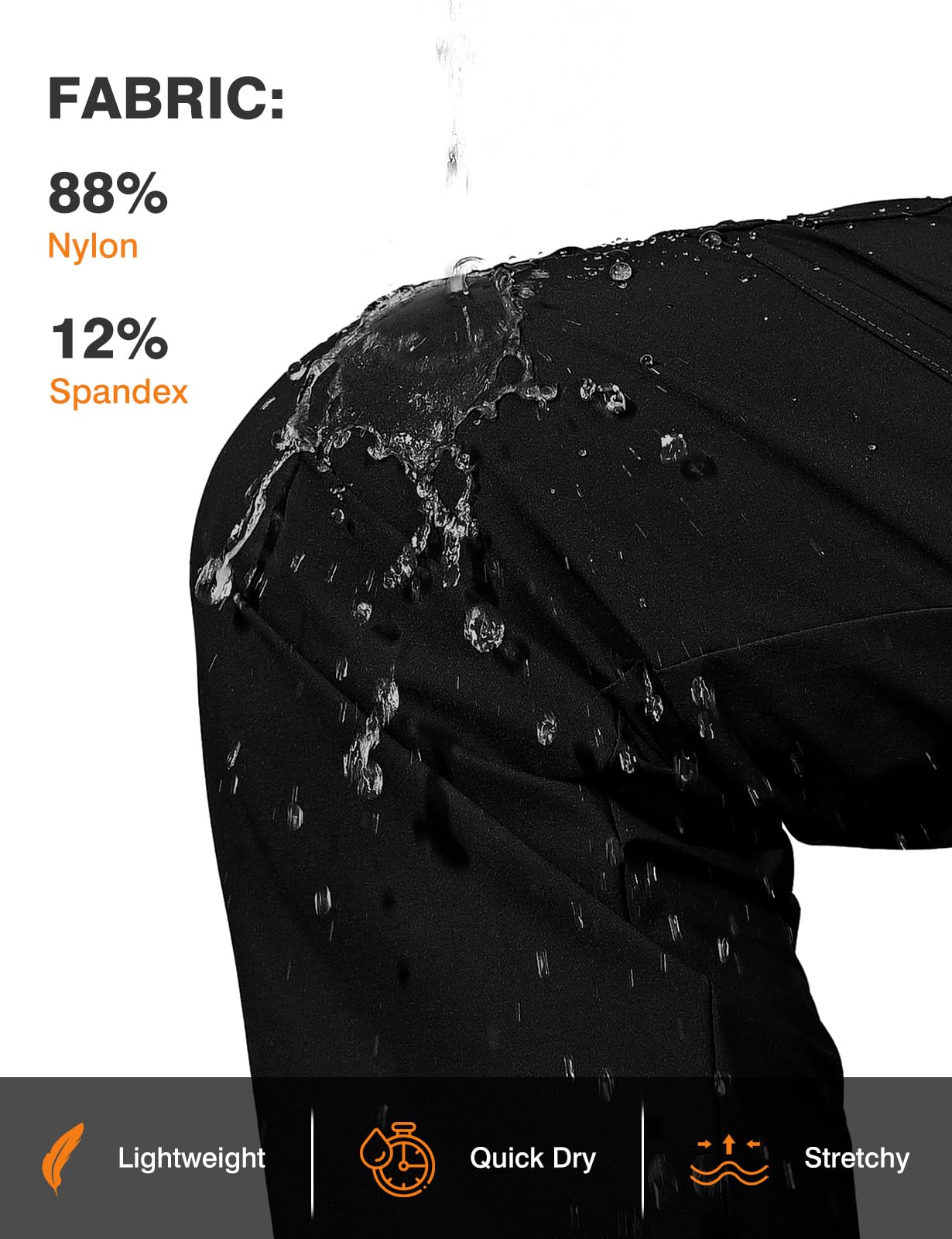 TBMPOY Women's Hiking Pants Water Resistant Lightweight Quick Dry Cargo Travel Fishing Work Camping Pant with 4 Pockets Black M