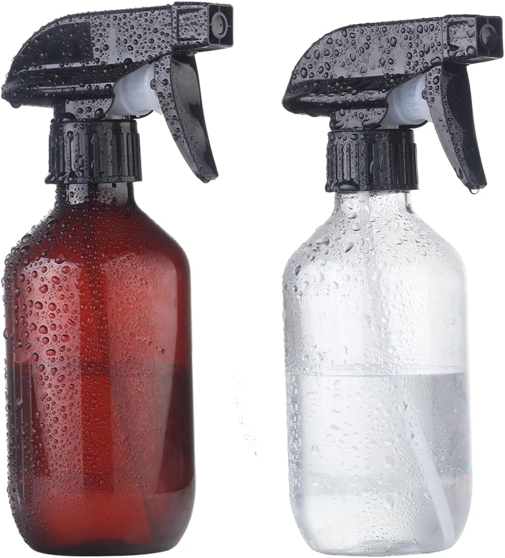 Teyssor Spray Bottles - BPA-Free 10 oz Fine Mist Spray Bottle Set | Adjustable Nozzle for Hair & Cleaning