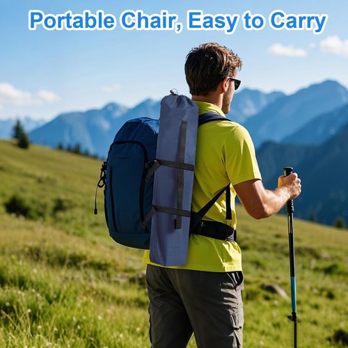 SAILARY Folding Camping Chair with Cup Holder & Side Storage Bag, 300lb Capacity, Lightweight 5.5lbs Portable for Beach, Picnic, Sport, Cyan