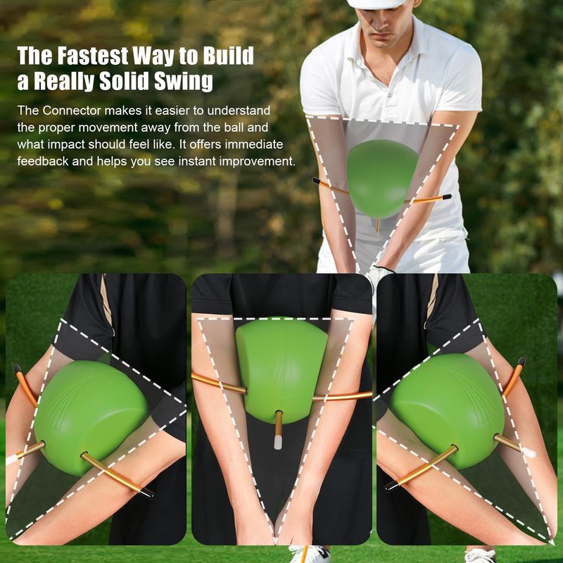HRYOML The Connector Golf Training Aid - Golf Swing Trainer Aid for Posture Correction Practice, Suitable for Golfers of All Levels Looking to Improve Overall Game