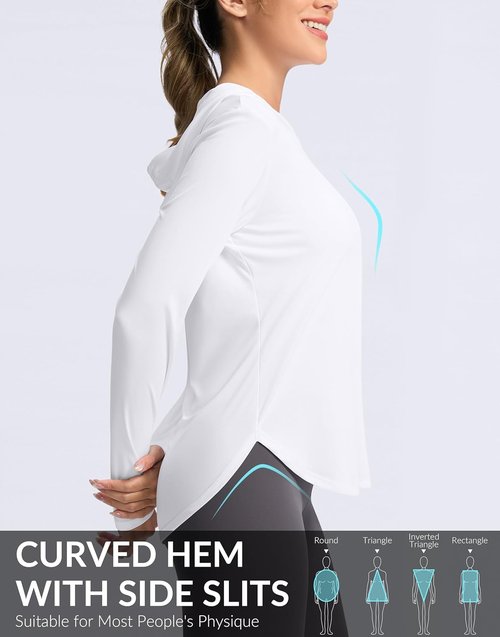 G Gradual Women's UV Protection Hoodie - Lightweight Long Sleeve Sun Shirt for Hiking & Fishing