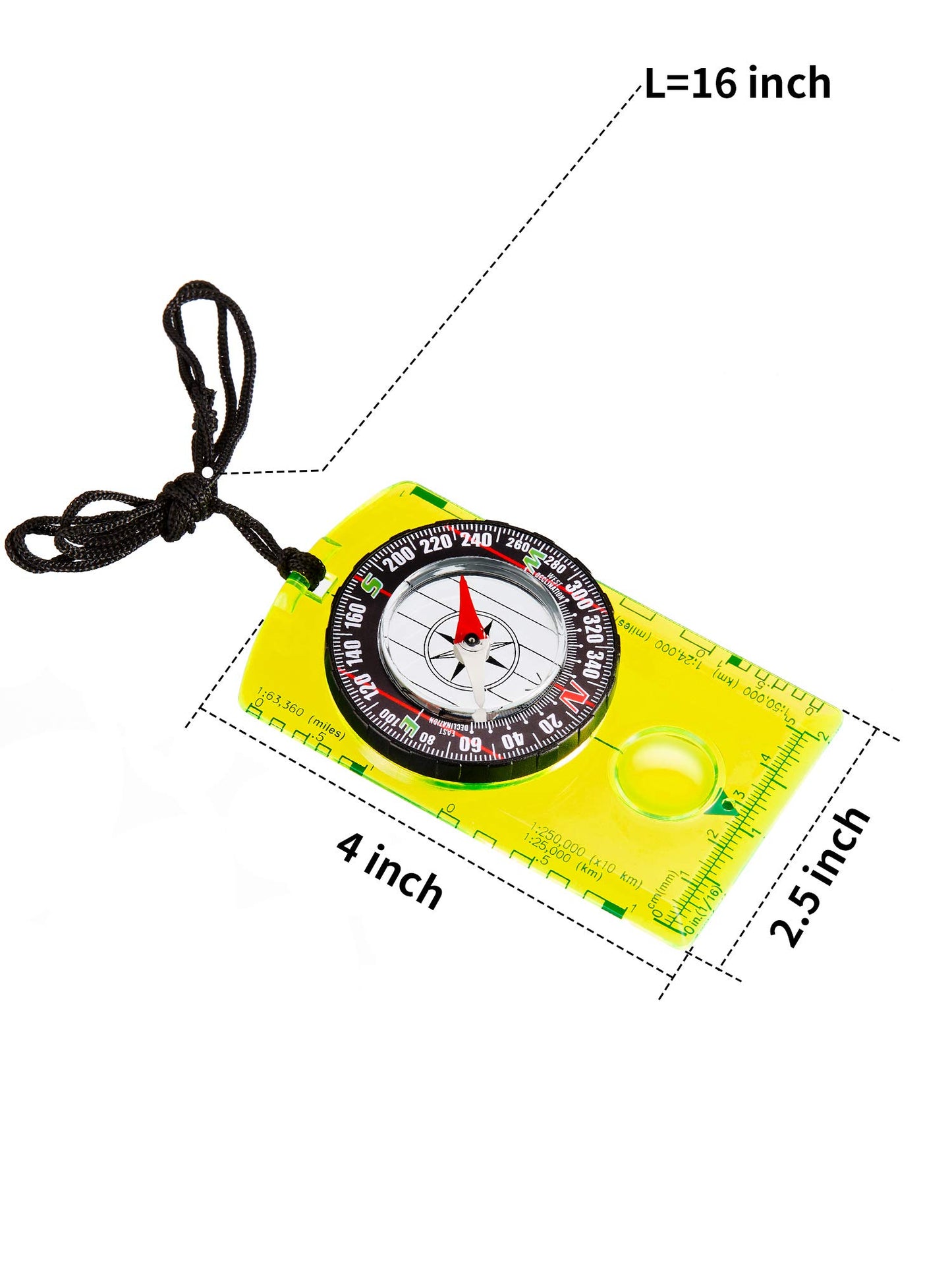Gejoy 4 Pieces Hiking Compass Orienteering Compass Map Navigation Gear Wilderness Survival Gifts for Kids Outdoor Hunting Camping Backpacking