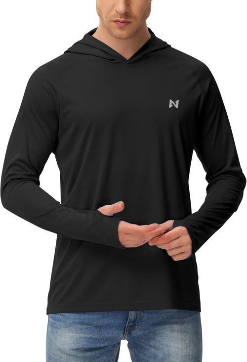 Isnowood Sun Shirt - UPF 50+ Men's Fishing Hoodie | Long Sleeve UV Protection for Outdoor Activities
