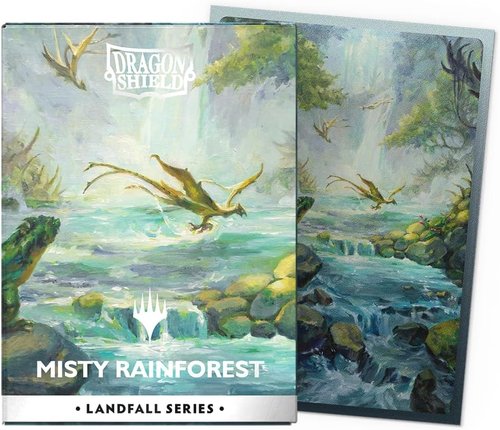 Dragon Shield | Matte Dual Art Sleeves | 100 Count - Smooth & Durable TCG Protection | Misty Rainforest Design