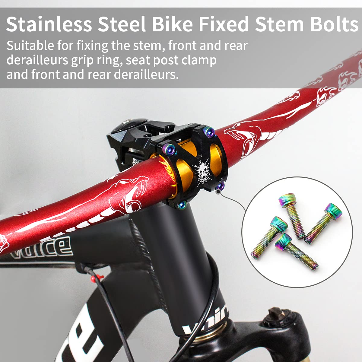 MUQZI Chain Guide, Aluminum Alloy Bike Chain Guide Mountain Bike Chain Deflectors Adjustable MTB Cycle Single Crankset Bicycle Chain Protector, Black