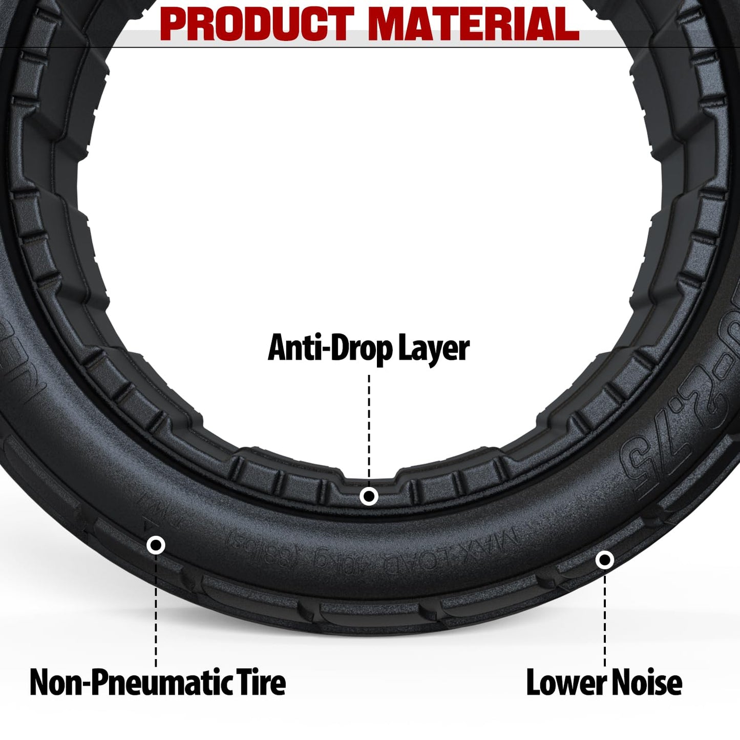 1PZ Comfort Tire 10-2.75 for Electric GoKart Pro and Gokart Bundle Rear Tire, Replacement for Ninebot by Segway S-MAX Self Balance Scooter, Gokart(with Ninebot S Max)