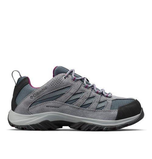 Columbia Womens Crestwood Waterproof, Graphite/Wild Iris, 10.5