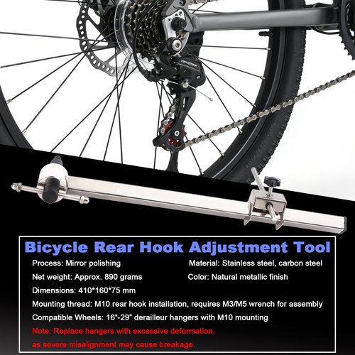 BreezyBloom Derailleur Hanger Alignment Gauge, Bicycle Repair Tools for 16''-29'' for MTB, Road Bikes