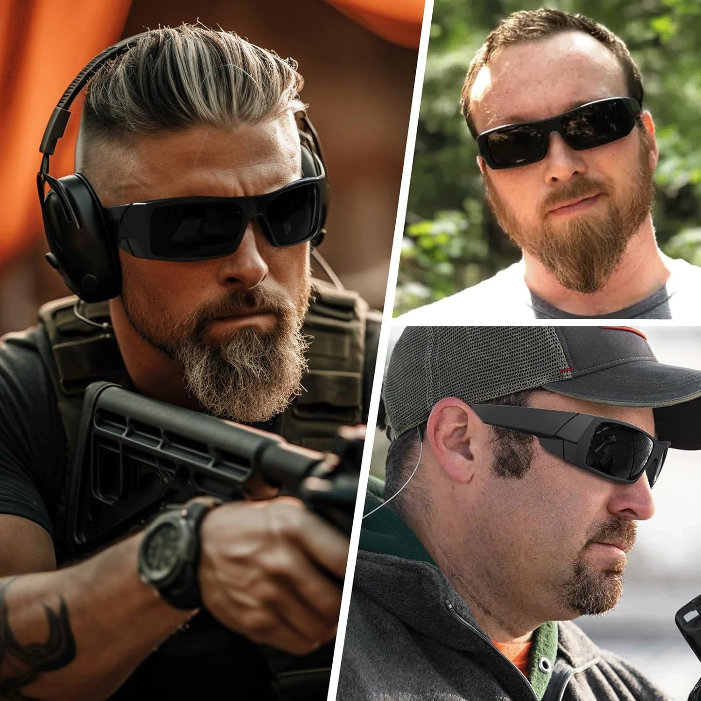 WISTON Z87 Sunglasses - Wrap Around UV400 Safety Glasses for Men | Ideal for Sports & Work