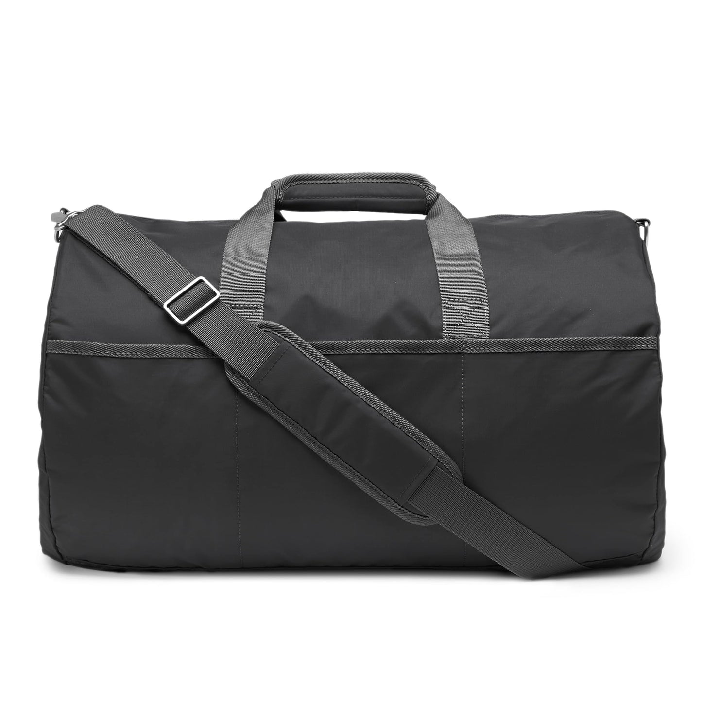Amazon Essentials Lightweight 20-inch Duffel Bag for Travel with 30 lb Weight Capacity, Zippered Pockets, Collapsible Design, Black